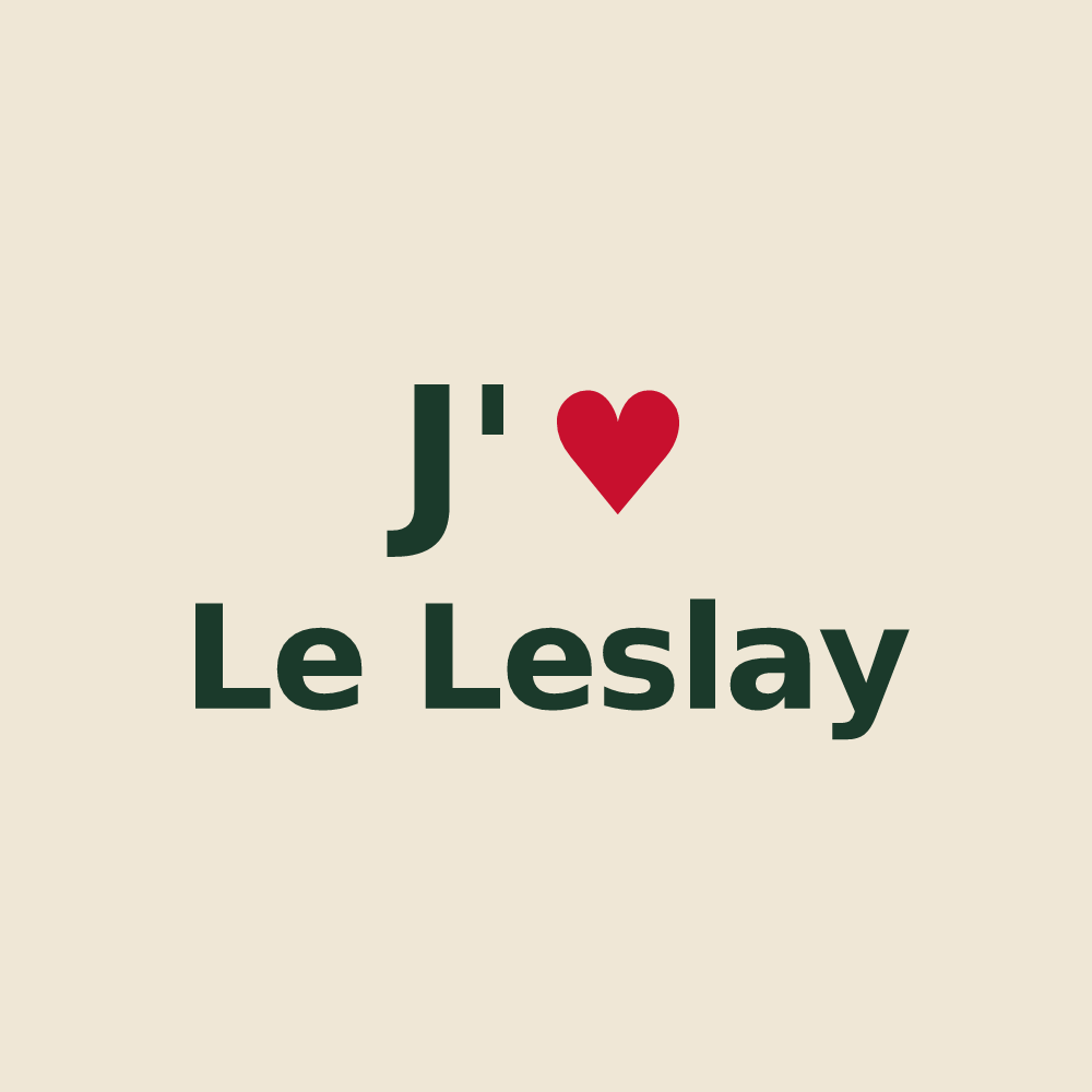 Tote bag personnalisé Le Leslay — design J'aime Le Leslay