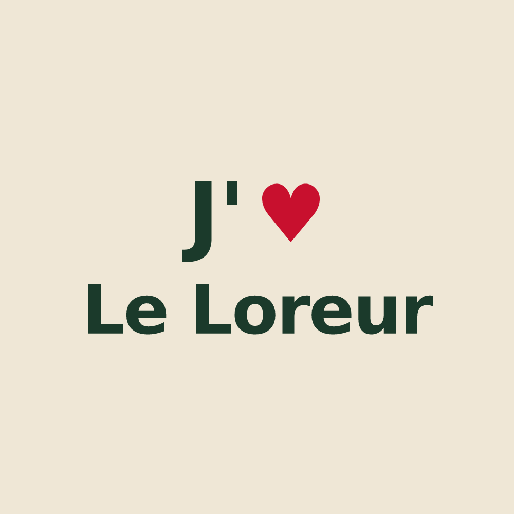 Tote bag personnalisé Le Loreur — design J'aime Le Loreur