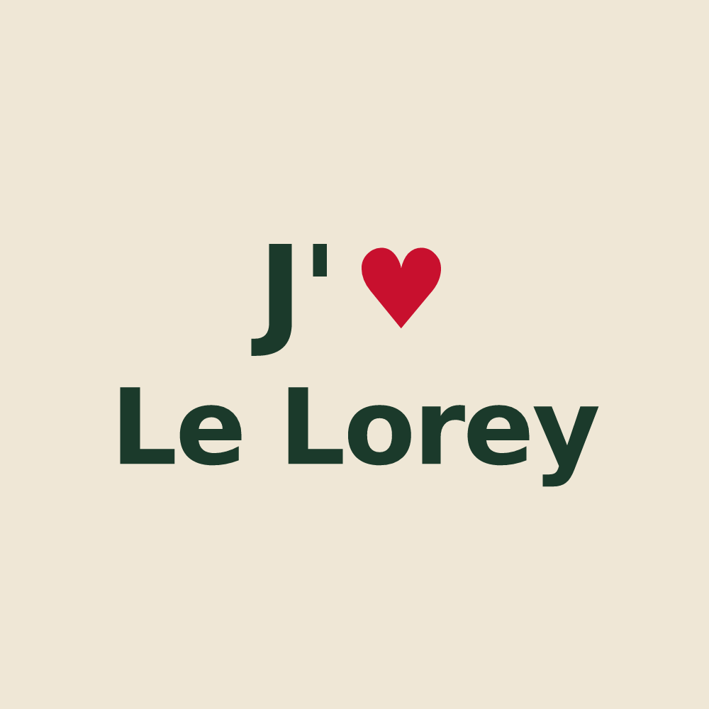 Tote bag personnalisé Le Lorey — design J'aime Le Lorey