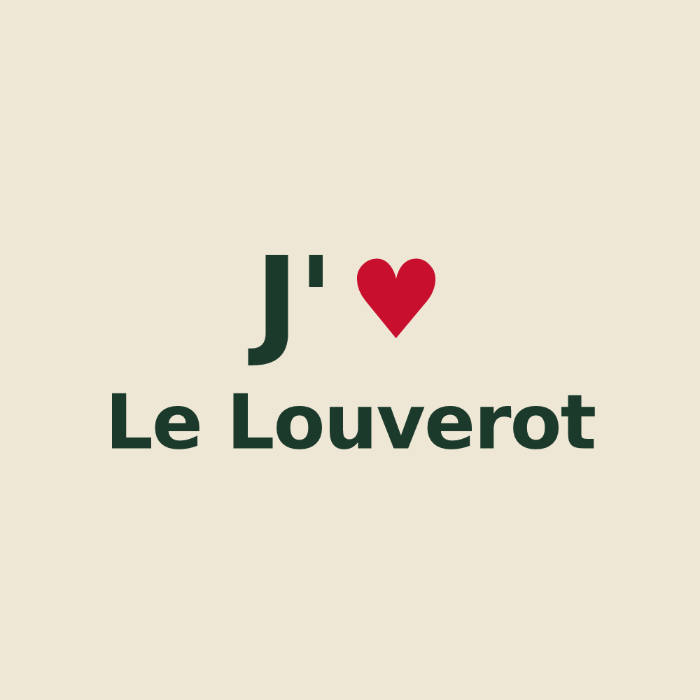 Tote bag personnalisé Le Louverot — design J'aime Le Louverot