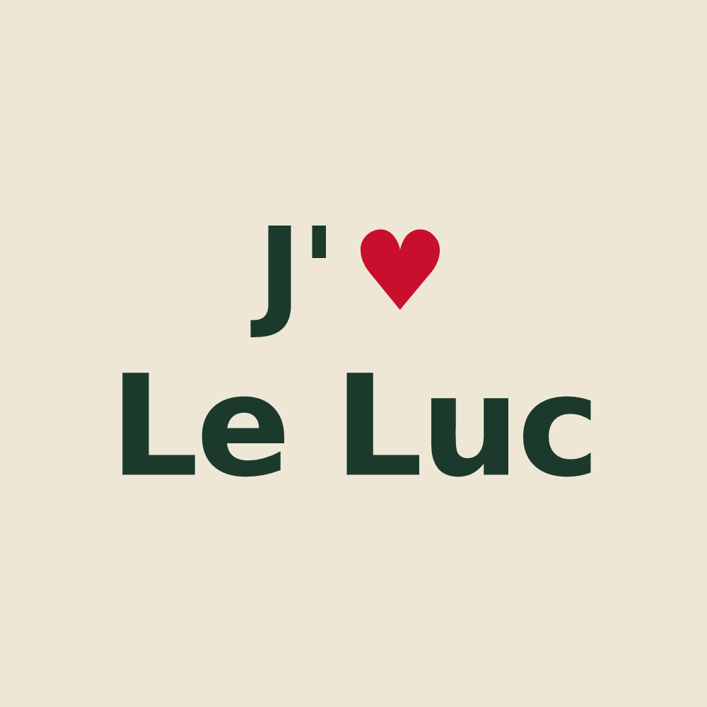 Tote bag personnalisé Le Luc — design J'aime Le Luc