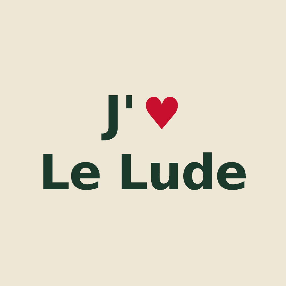 Tote bag personnalisé Le Lude — design J'aime Le Lude