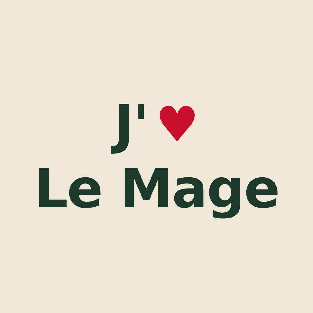 Tote bag personnalisé Le Mage — design J'aime Le Mage