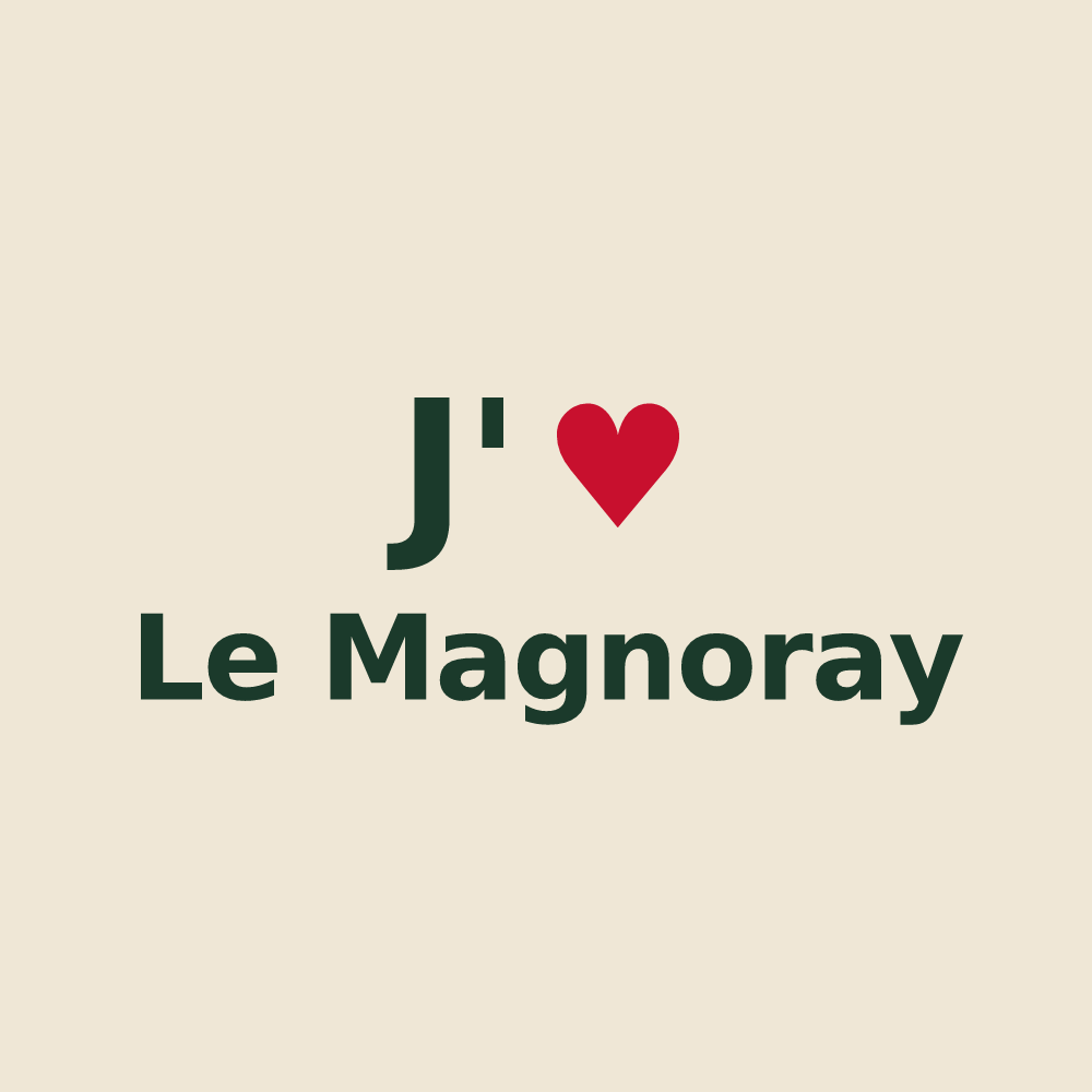 Tote bag personnalisé Le Magnoray — design J'aime Le Magnoray