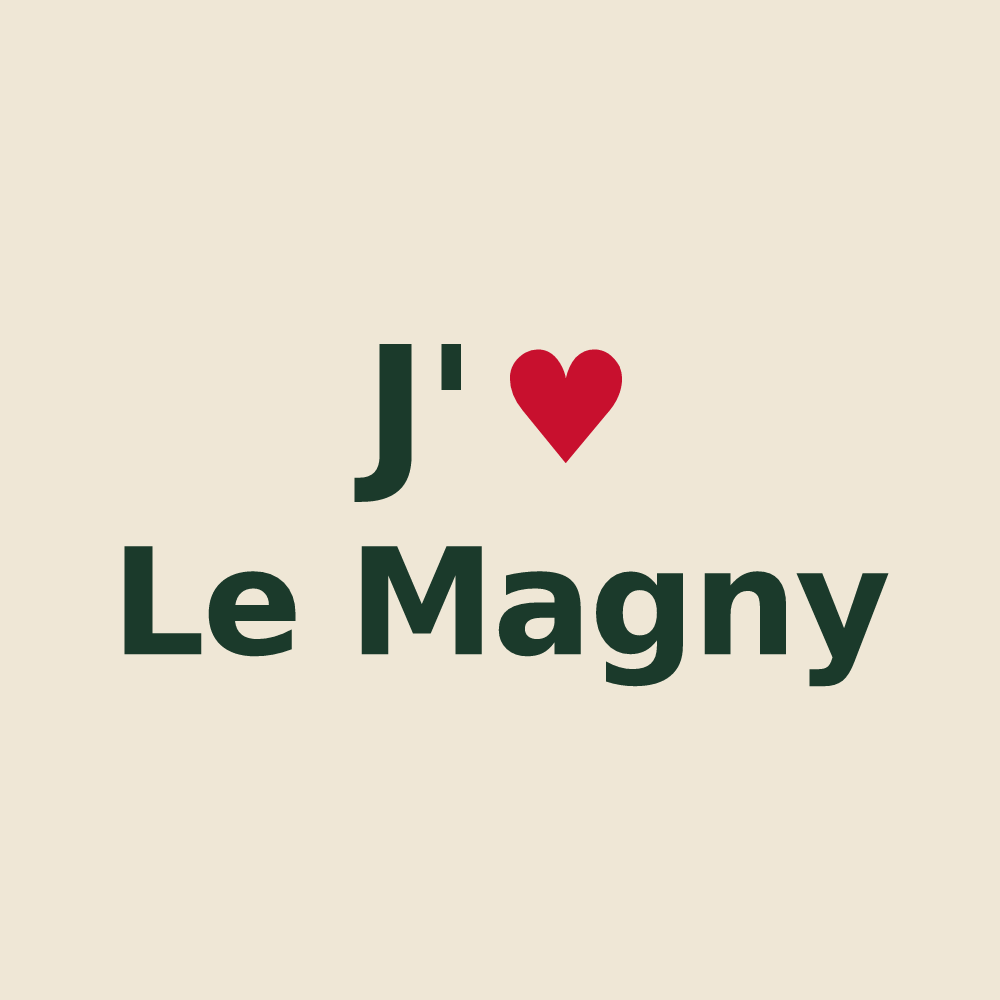 Tote bag personnalisé Le Magny — design J'aime Le Magny