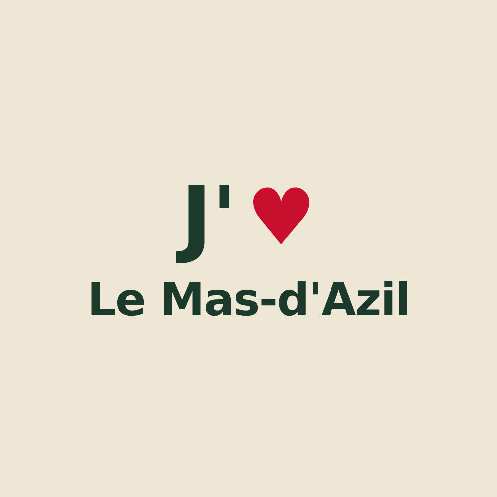 Tote bag personnalisé Le Mas-d'Azil — design J'aime Le Mas-d'Azil