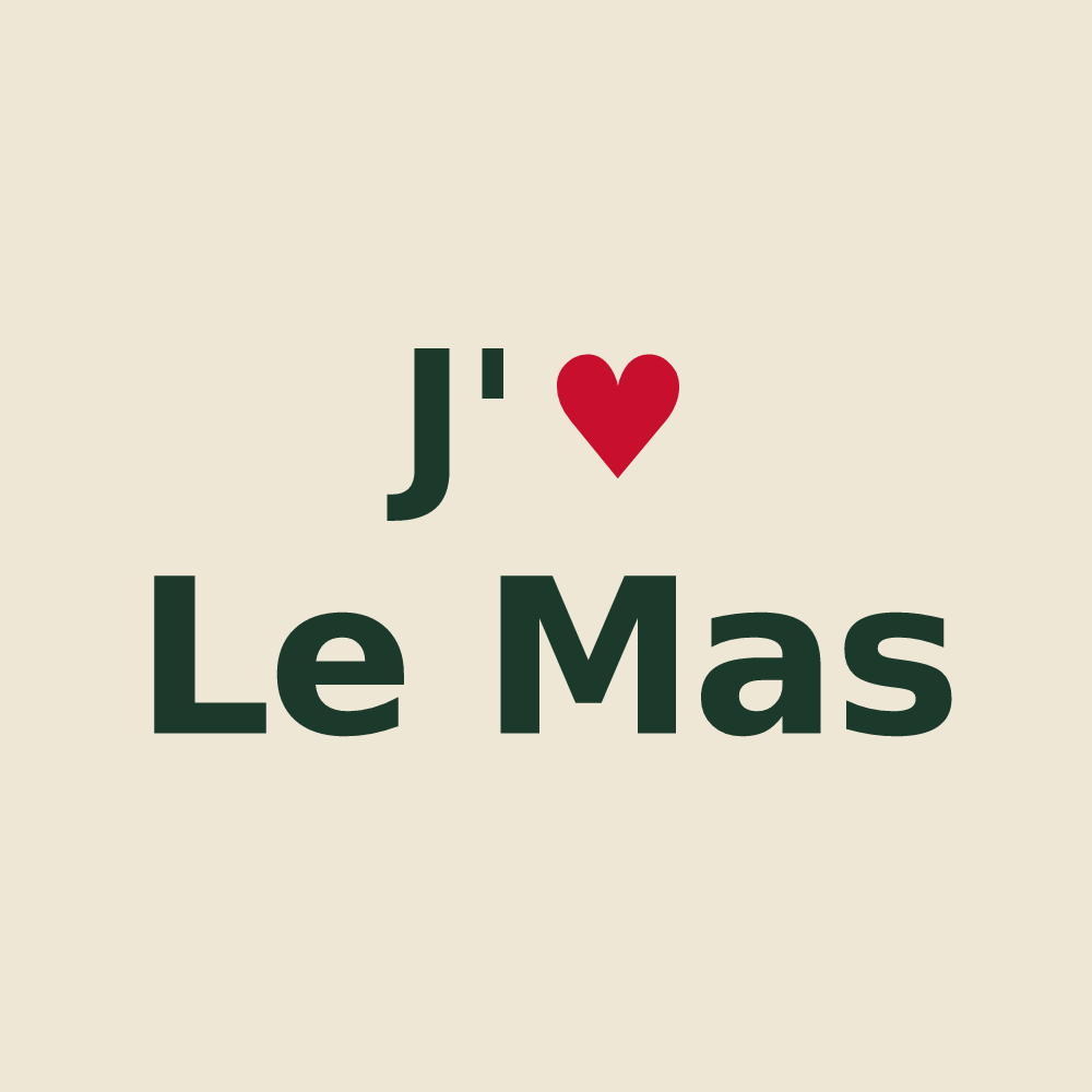 Tote bag personnalisé Le Mas — design « J'aime Le Mas » imprimé sur le tote bag