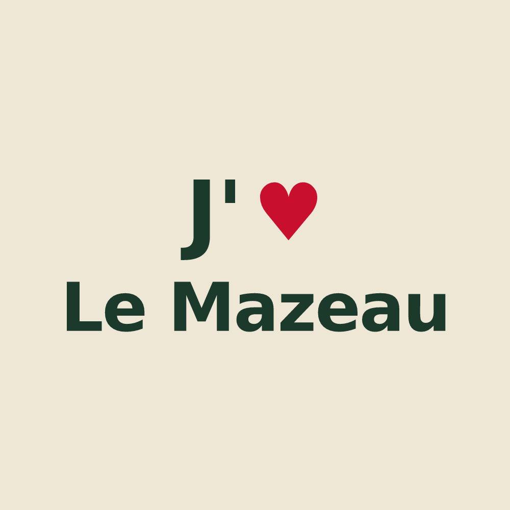Tote bag personnalisé Le Mazeau — design J'aime Le Mazeau