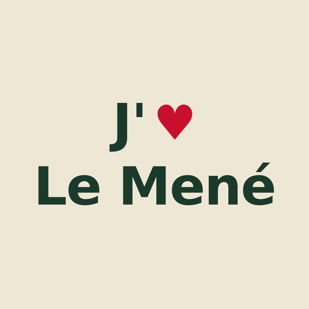 Tote bag personnalisé Le Mené — design J'aime Le Mené