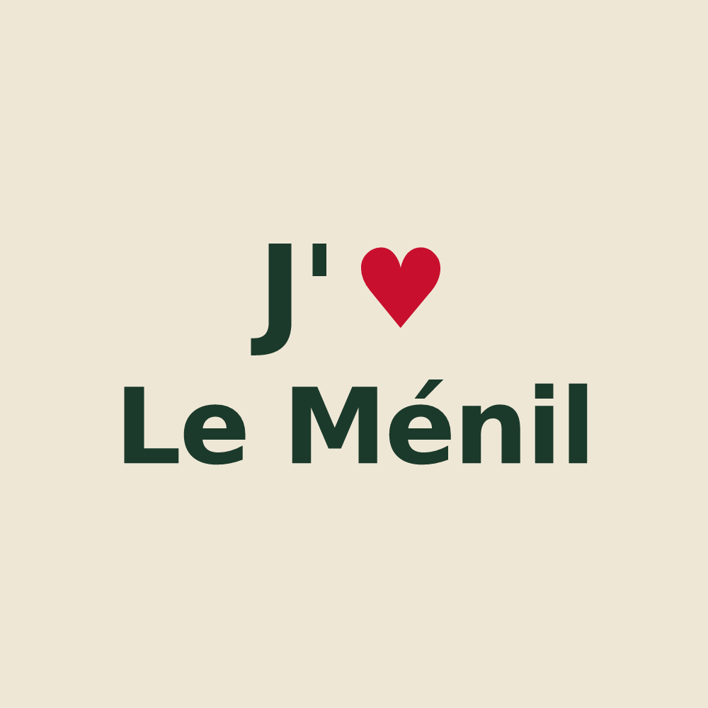 Tote bag personnalisé Le Ménil — design J'aime Le Ménil