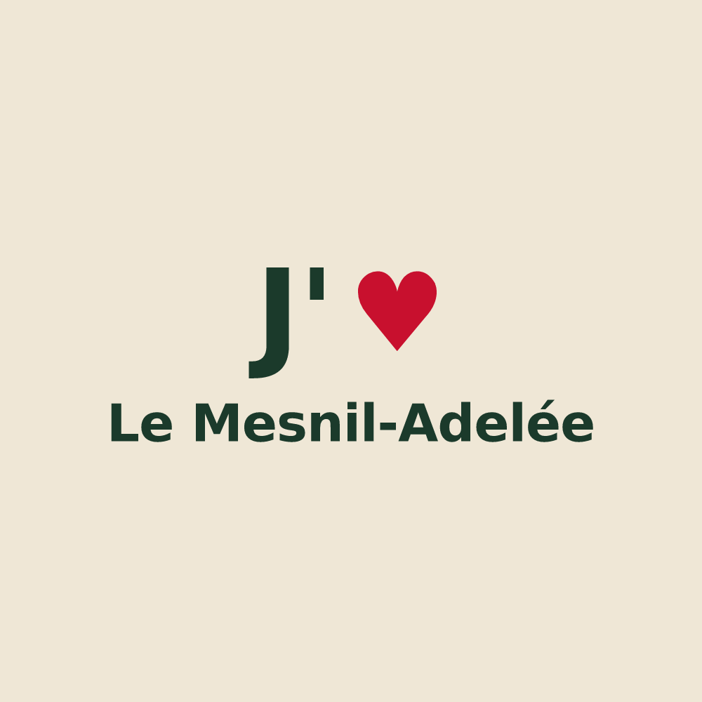 Tote bag personnalisé Le Mesnil-Adelée — design J'aime Le Mesnil-Adelée