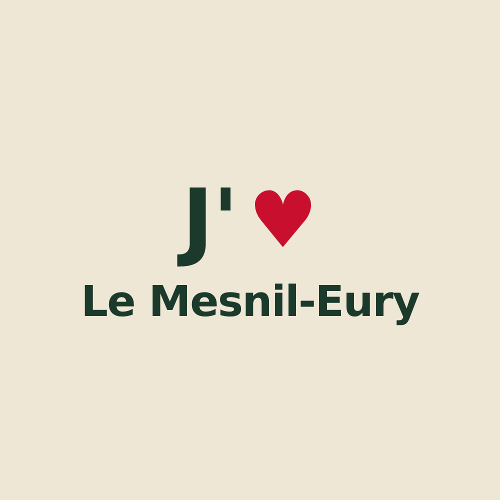 Tote bag personnalisé Le Mesnil-Eury — design J'aime Le Mesnil-Eury