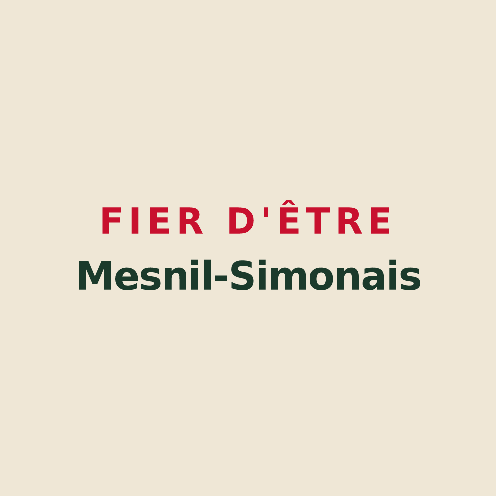 Tote bag « Fier d'être Mesnil-Simonais » — design pour Le Mesnil-Simon