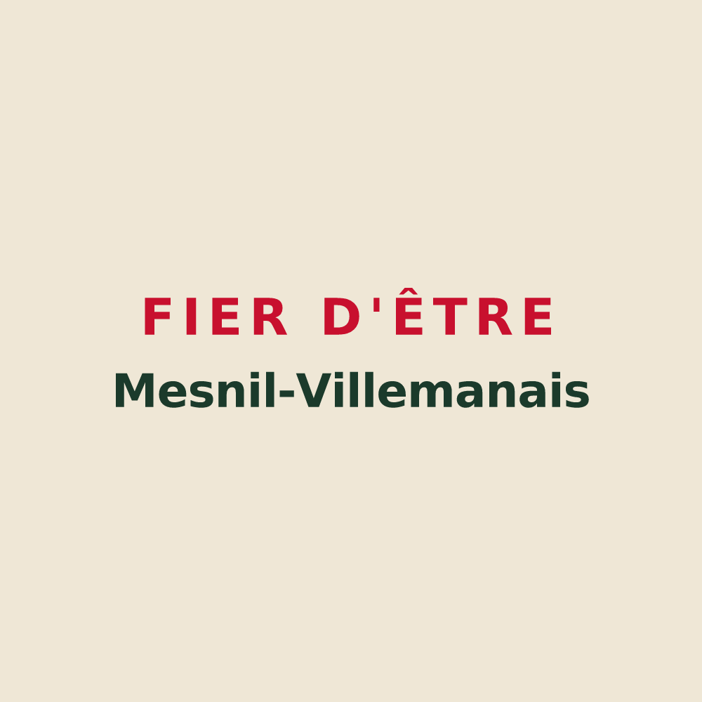 Tote bag « Fier d'être Mesnil-Villemanais » — design pour Le Mesnil-Villeman