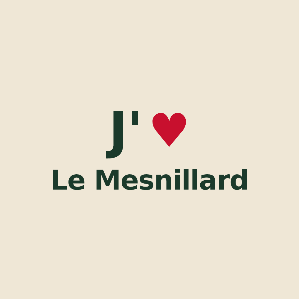 Tote bag personnalisé Le Mesnillard — design J'aime Le Mesnillard