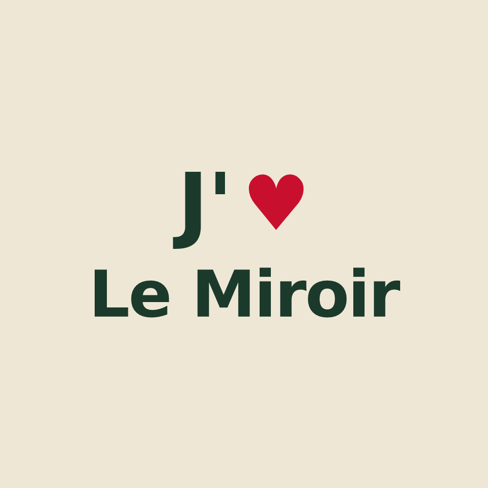 Tote bag personnalisé Le Miroir — design J'aime Le Miroir