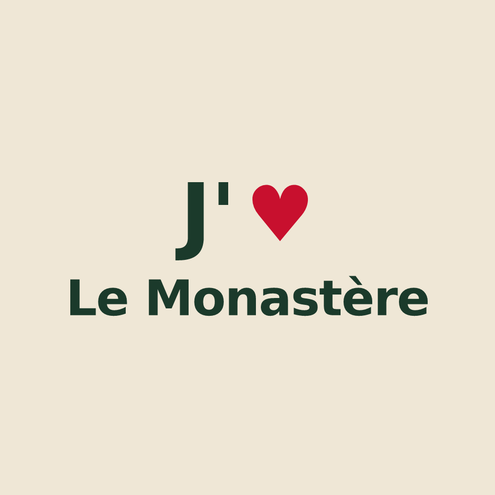 Tote bag personnalisé Le Monastère — design J'aime Le Monastère