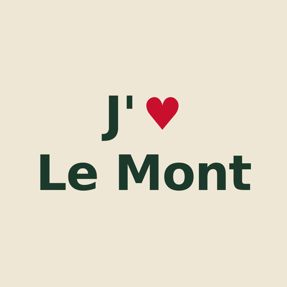Tote bag personnalisé Le Mont — design J'aime Le Mont