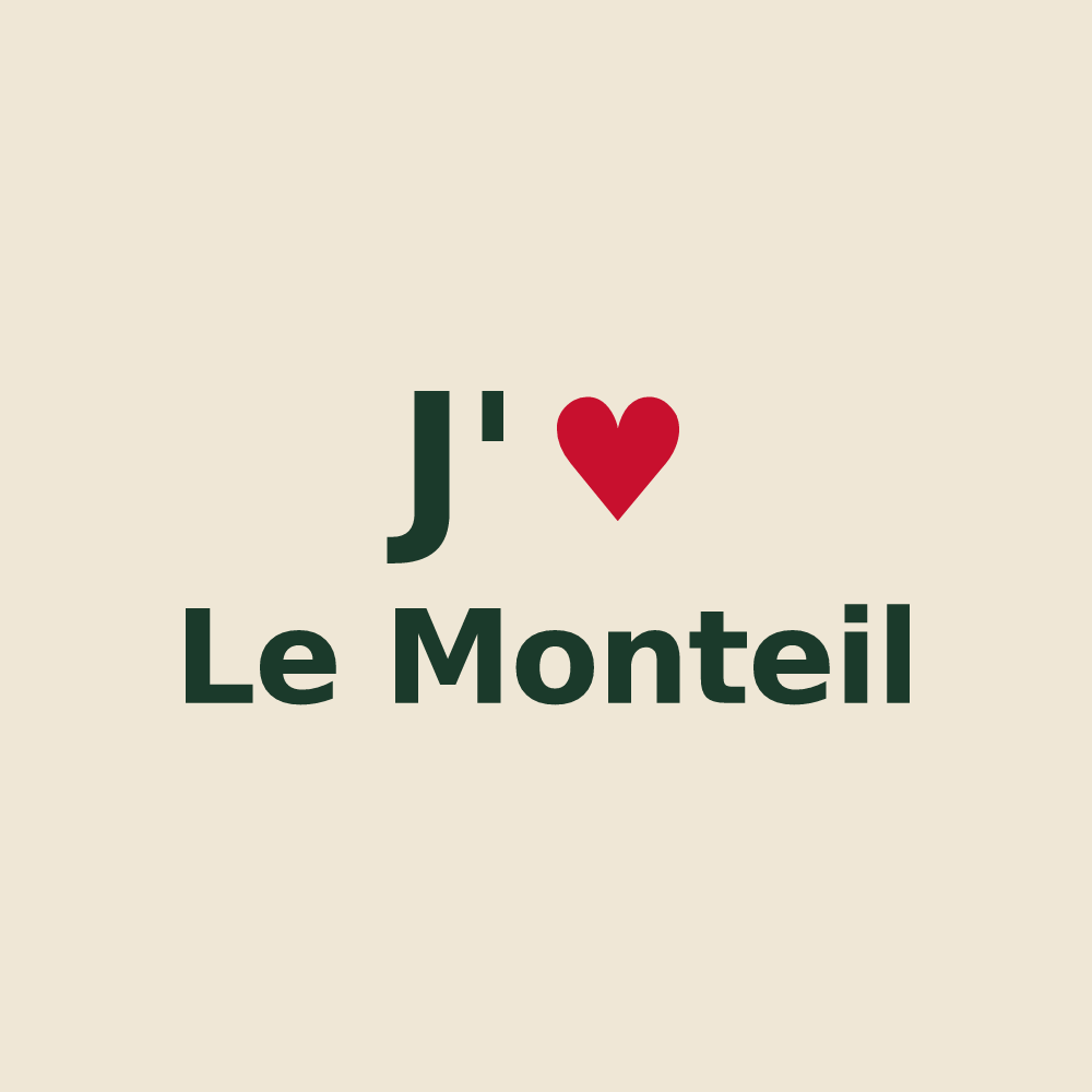 Tote bag personnalisé Le Monteil — design J'aime Le Monteil