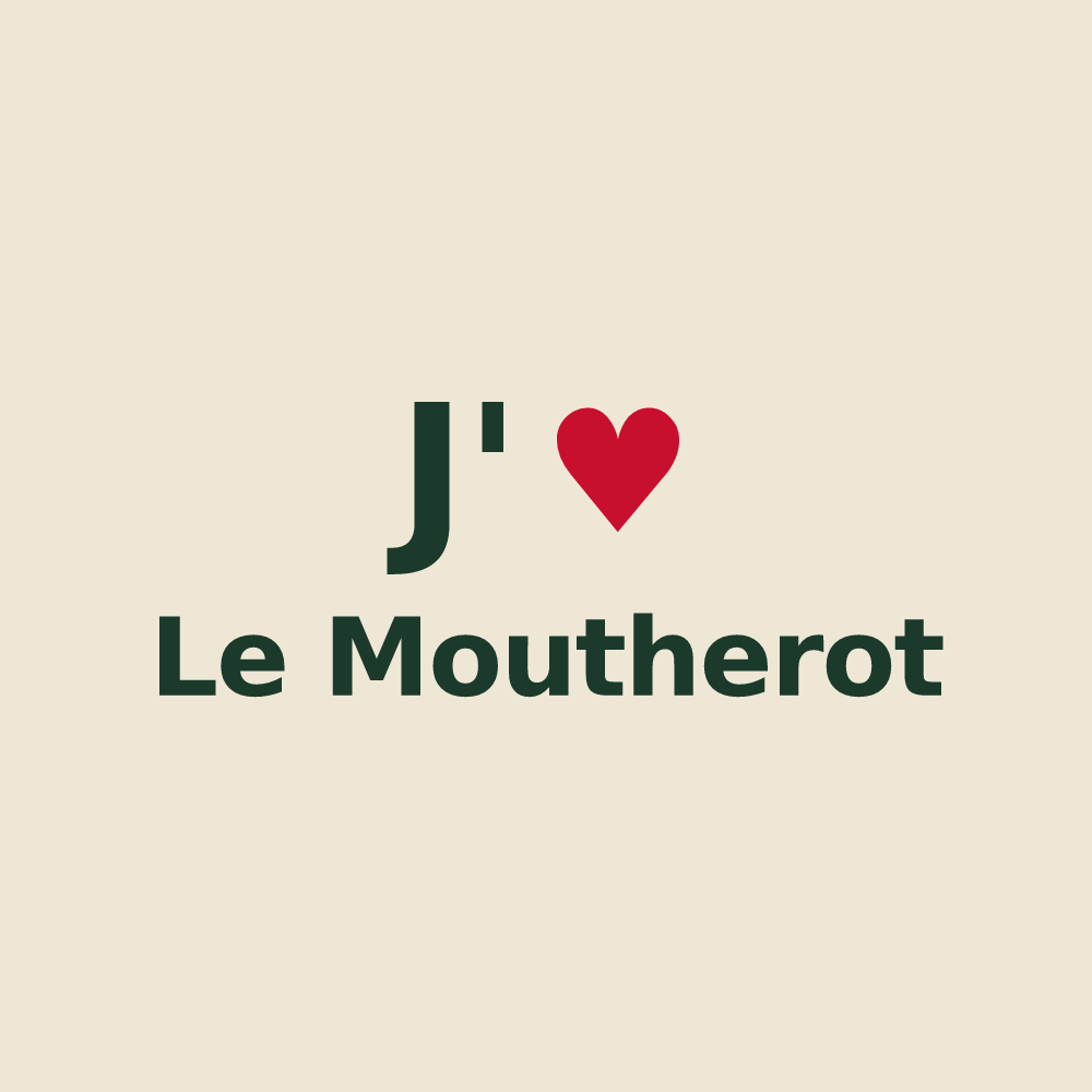 Tote bag personnalisé Le Moutherot — design J'aime Le Moutherot