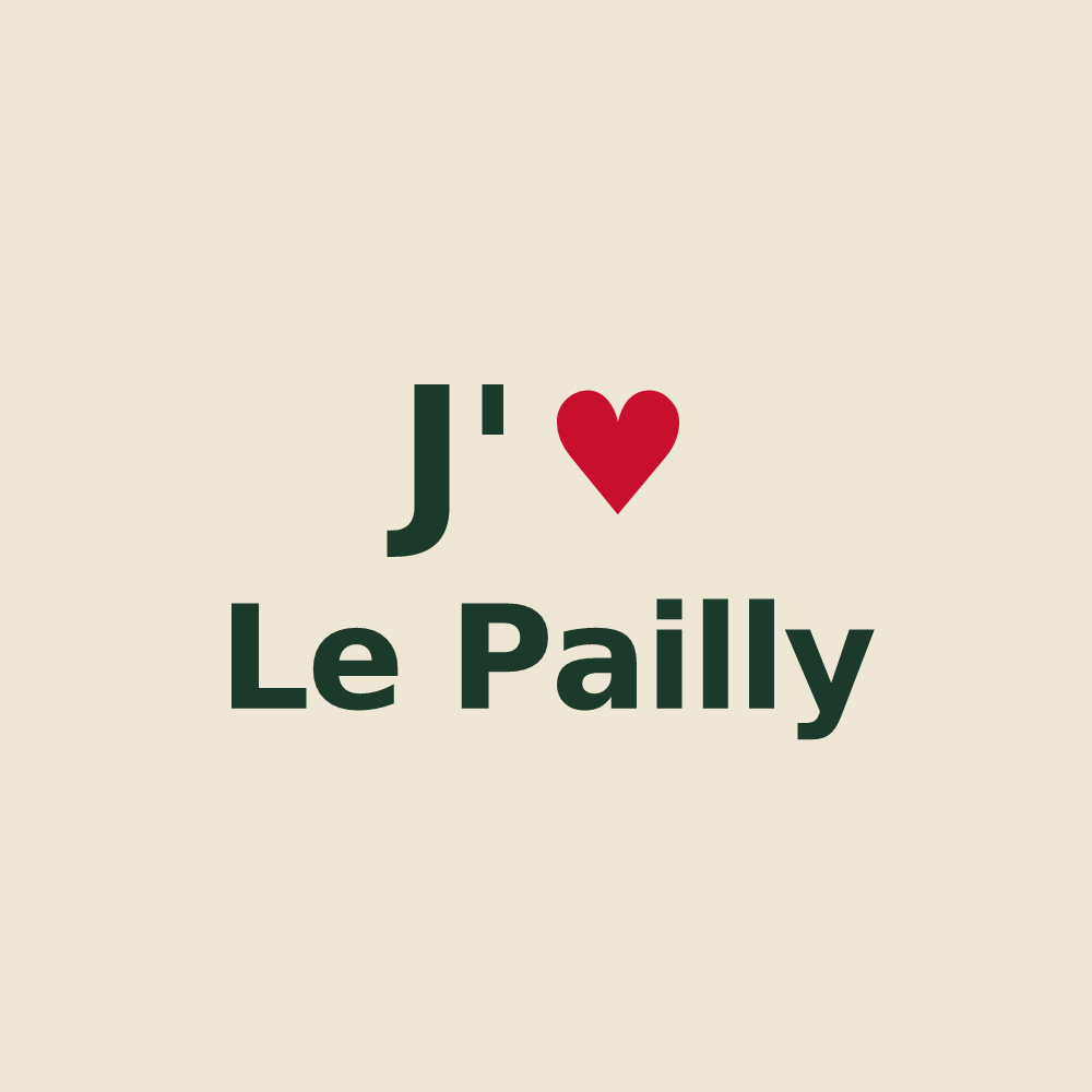 Tote bag personnalisé Le Pailly — design « J'aime Le Pailly » imprimé sur le tote bag
