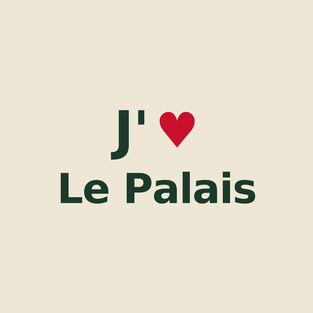 Tote bag personnalisé Le Palais — design J'aime Le Palais