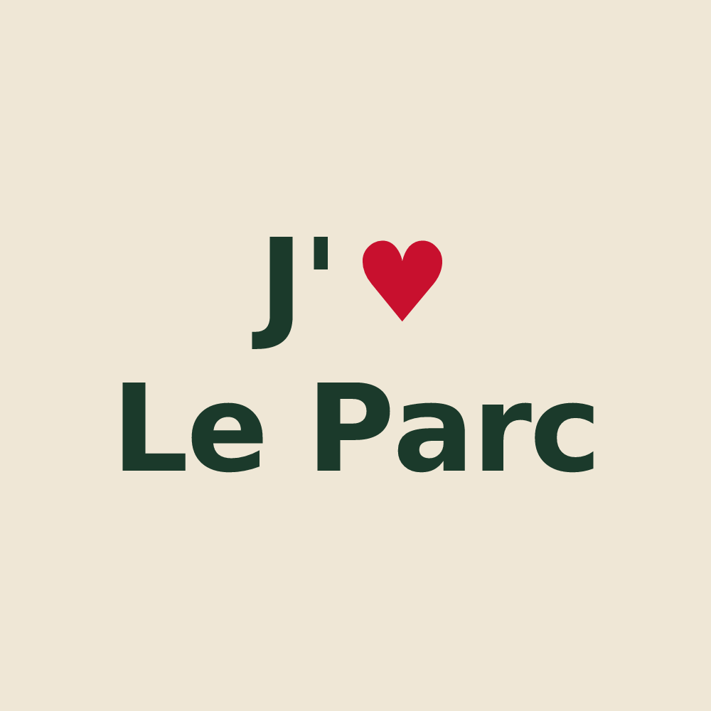Tote bag personnalisé Le Parc — design J'aime Le Parc