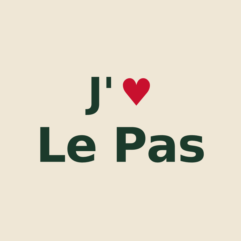 Tote bag personnalisé Le Pas — design J'aime Le Pas