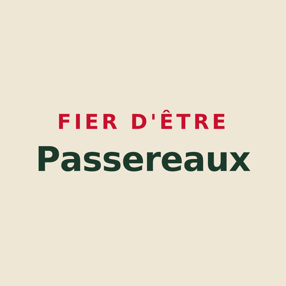 Tote bag « Fier d'être Passereaux » — design pour Le Pas