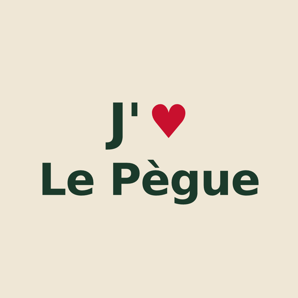 Tote bag personnalisé Le Pègue — design J'aime Le Pègue