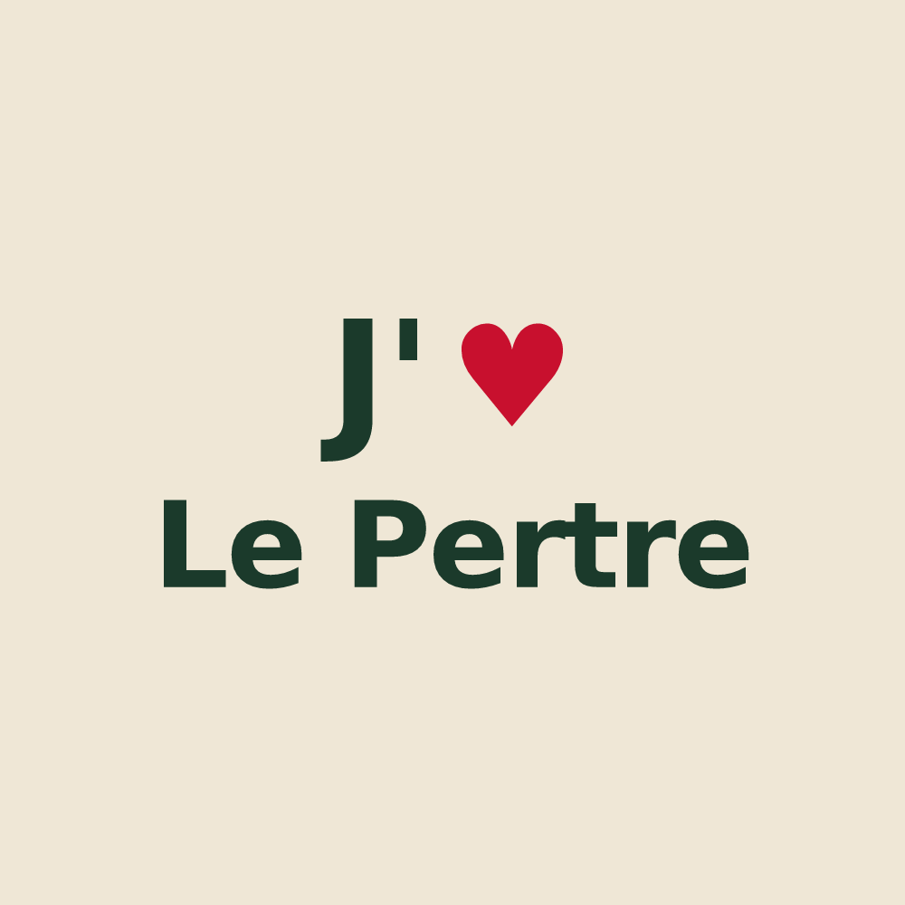 Tote bag personnalisé Le Pertre — design J'aime Le Pertre