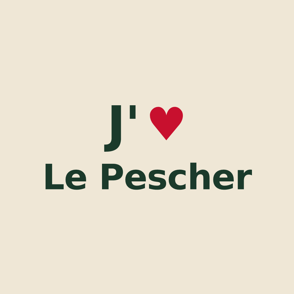 Tote bag personnalisé Le Pescher — design J'aime Le Pescher