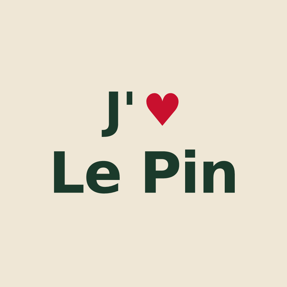 Tote bag personnalisé Le Pin — design J'aime Le Pin
