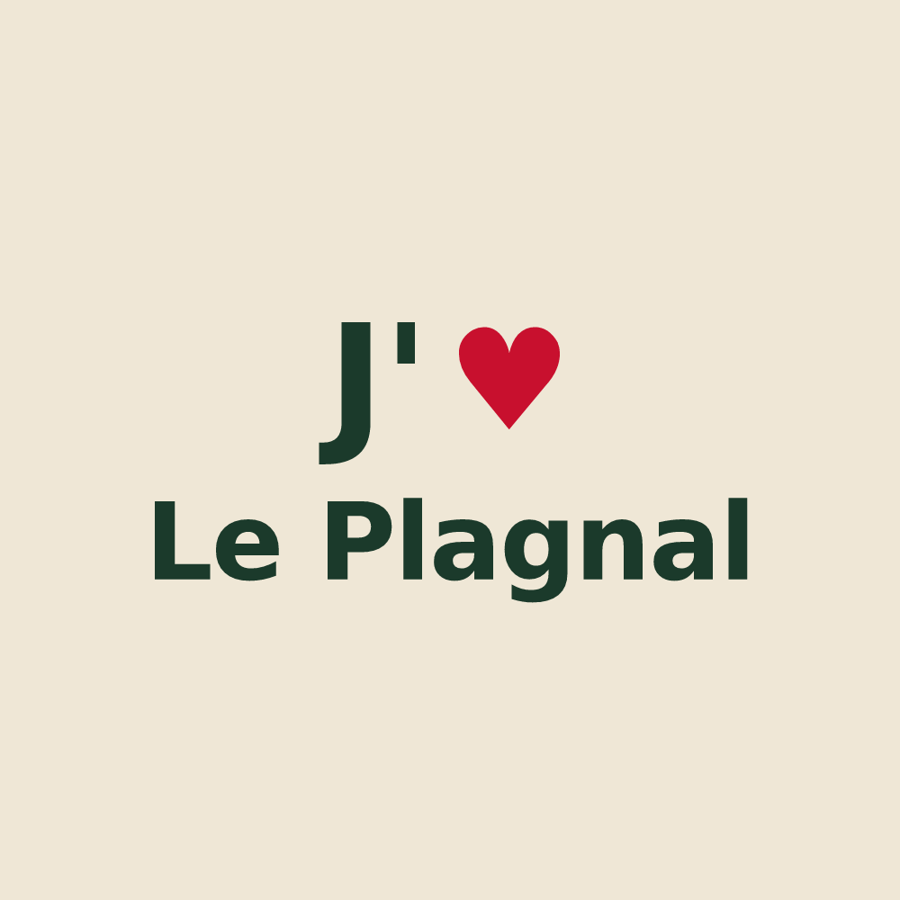 Tote bag personnalisé Le Plagnal — design J'aime Le Plagnal