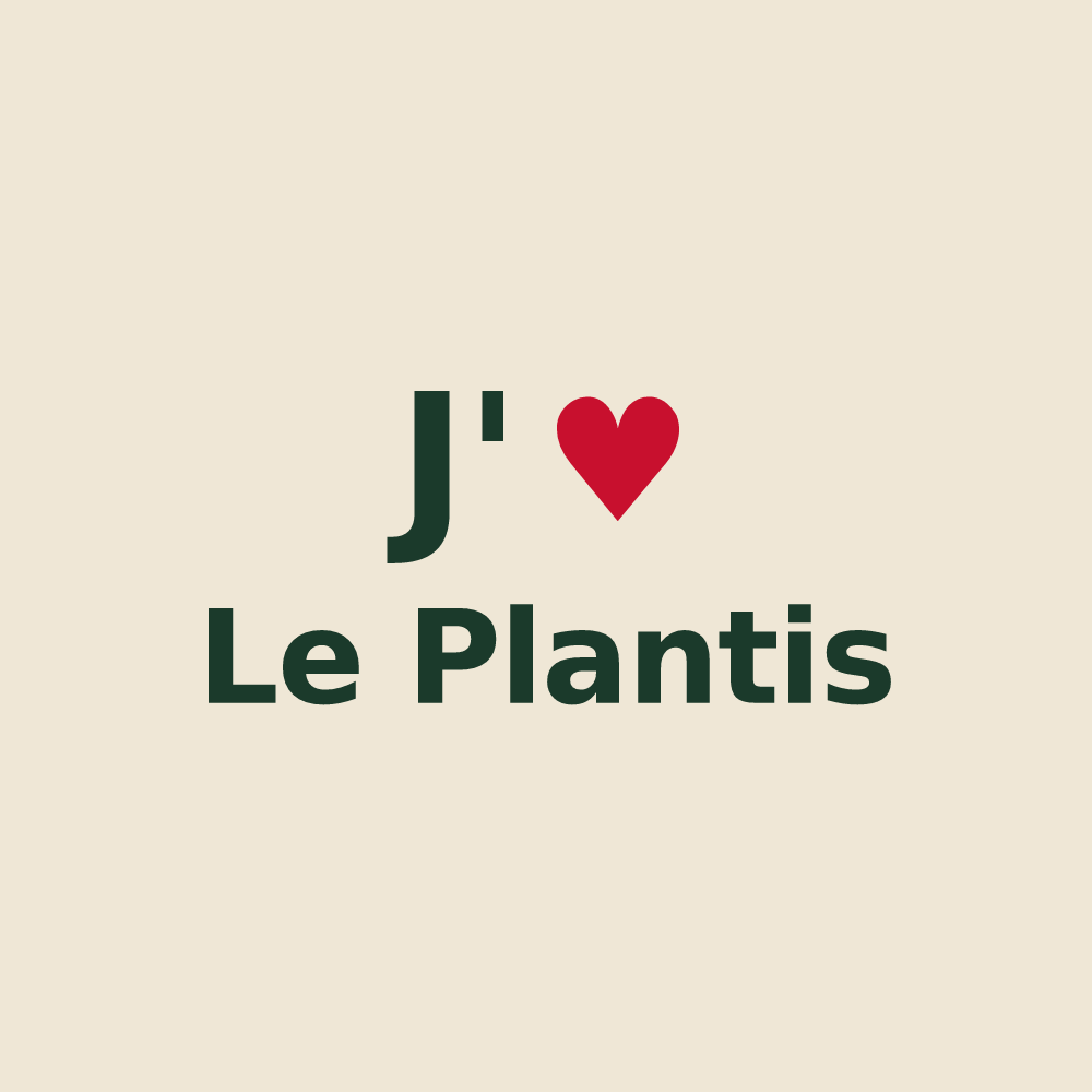 Tote bag personnalisé Le Plantis — design J'aime Le Plantis