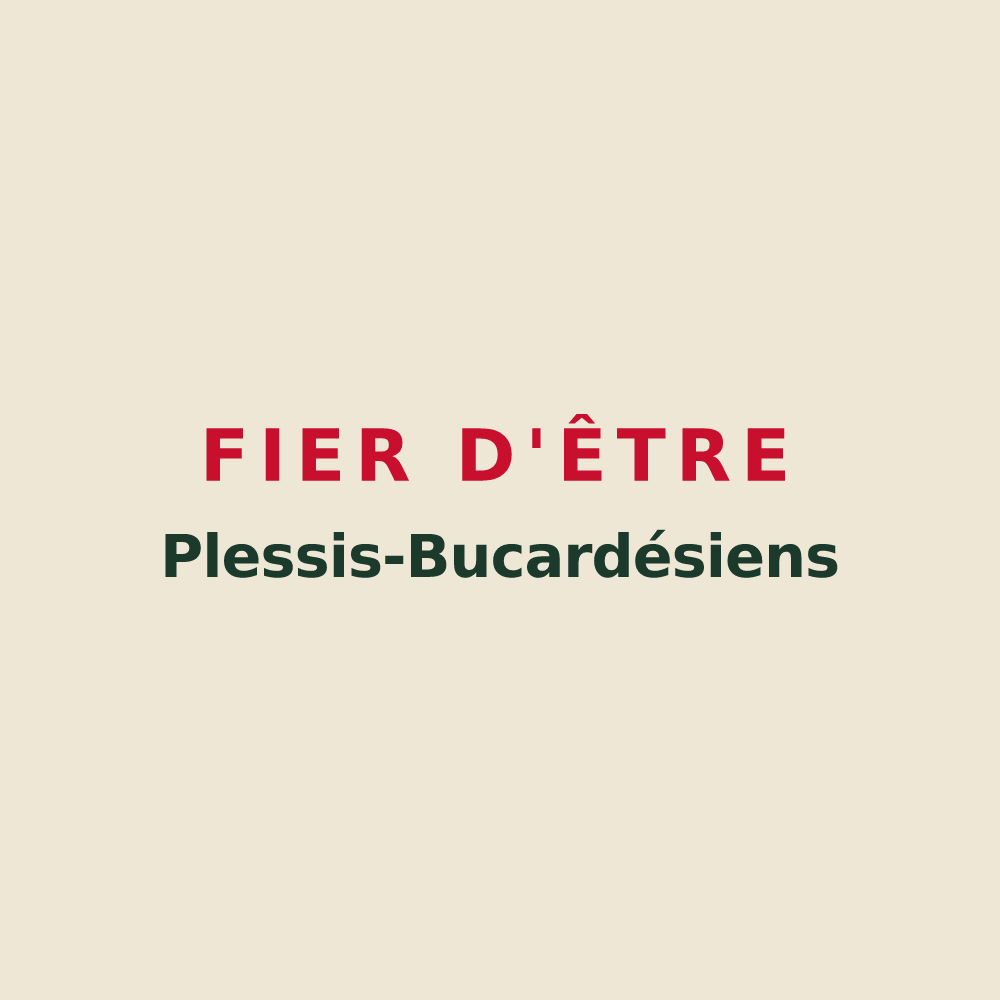 Tote bag « Fier d'être Plessis-Bucardésiens » — design pour Le Plessis-Bouchard