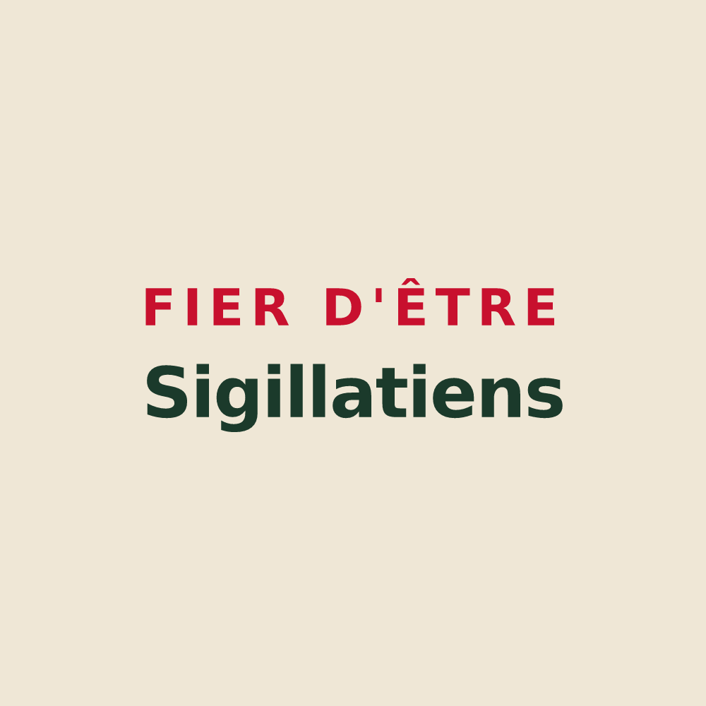 Tote bag « Fier d'être Sigillatiens » — design pour Le Poët-Sigillat