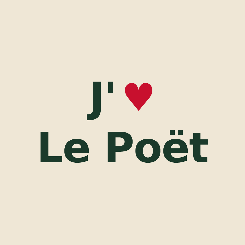Tote bag personnalisé Le Poët — design « J'aime Le Poët » imprimé sur le tote bag