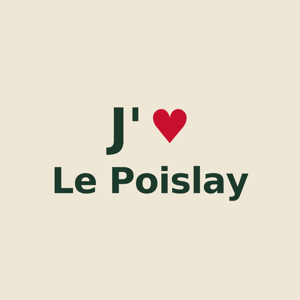 Tote bag personnalisé Le Poislay — design J'aime Le Poislay