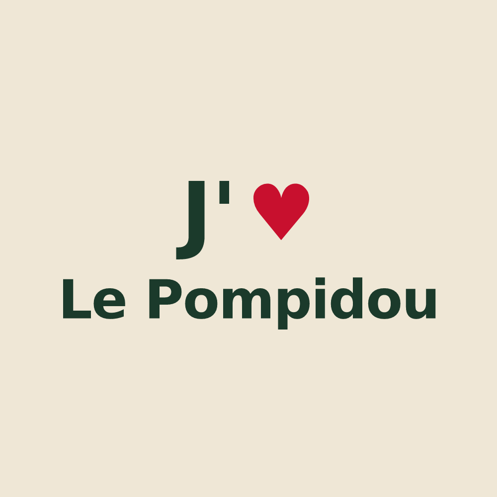 Tote bag personnalisé Le Pompidou — design « J'aime Le Pompidou » imprimé sur le tote bag