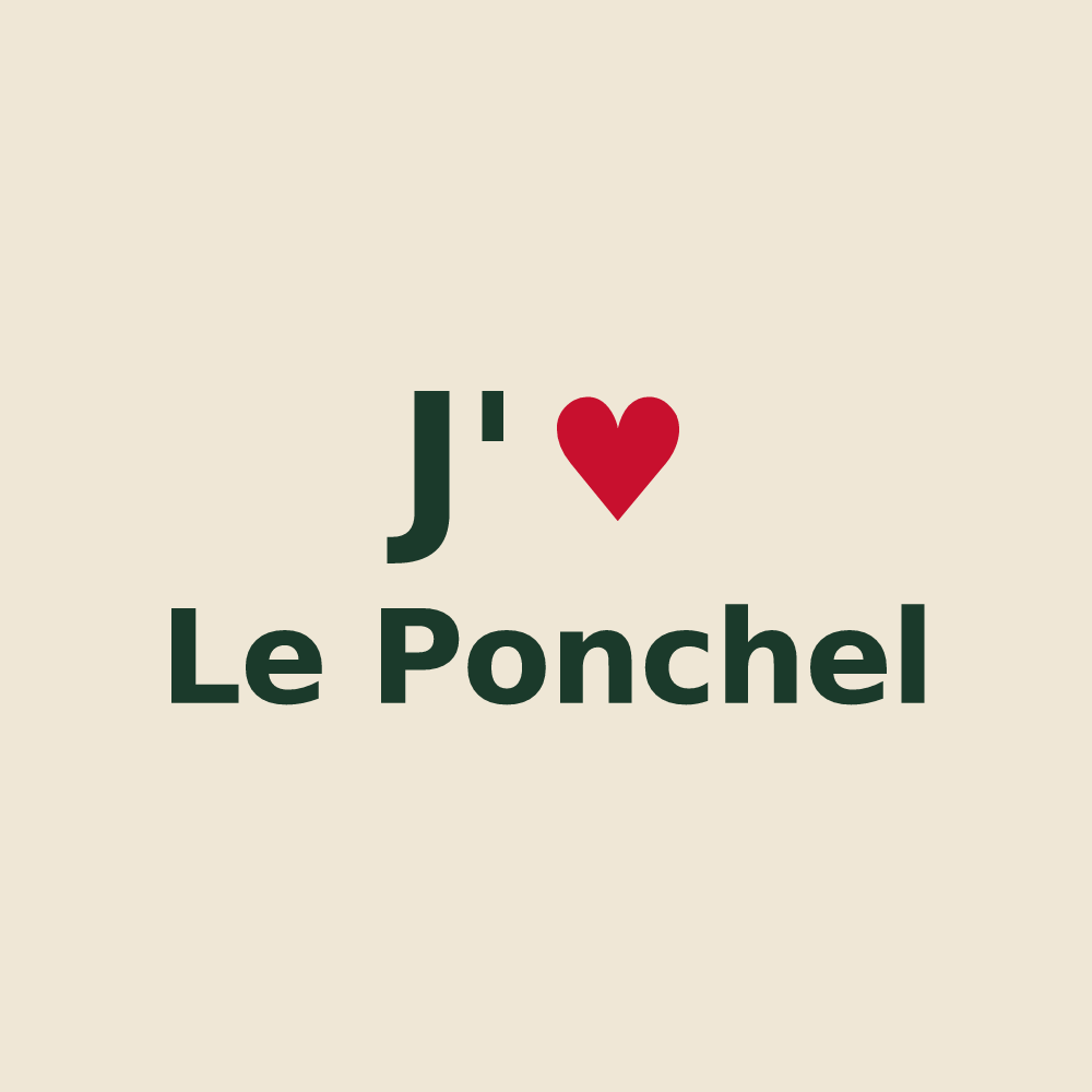 Tote bag personnalisé Le Ponchel — design J'aime Le Ponchel