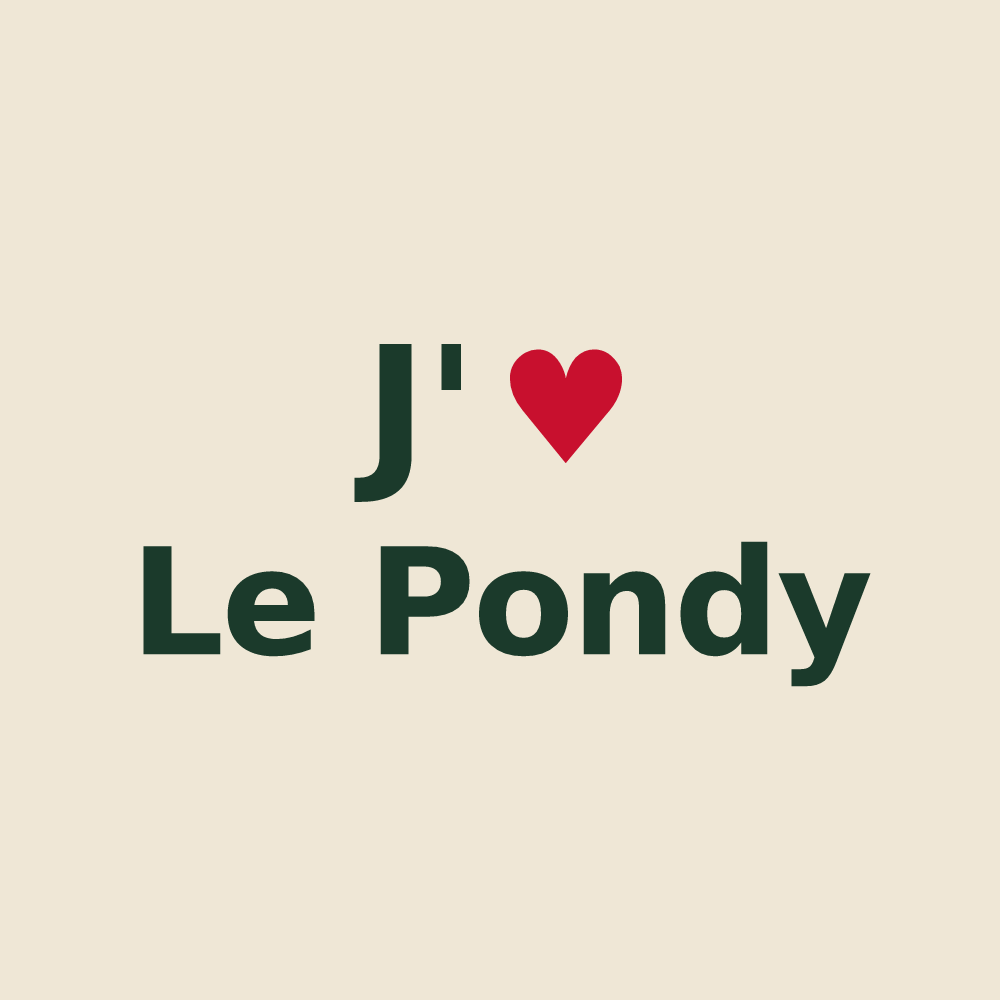 Tote bag personnalisé Le Pondy — design J'aime Le Pondy