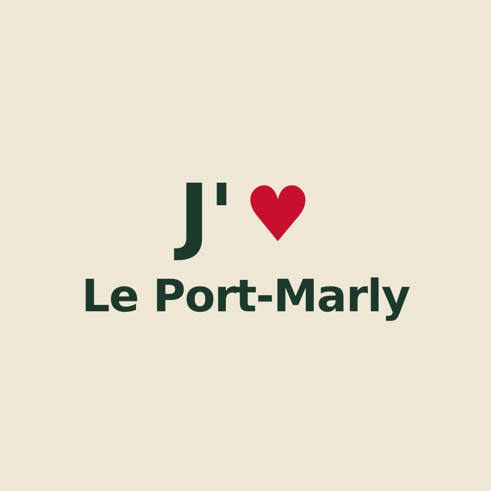 Tote bag personnalisé Le Port-Marly — design J'aime Le Port-Marly