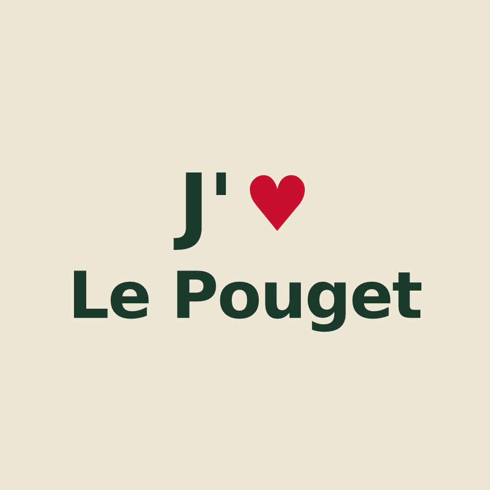 Tote bag personnalisé Le Pouget — design J'aime Le Pouget