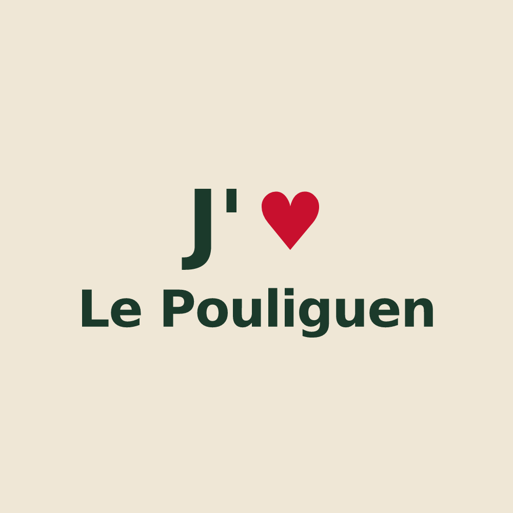Tote bag personnalisé Le Pouliguen — design J'aime Le Pouliguen