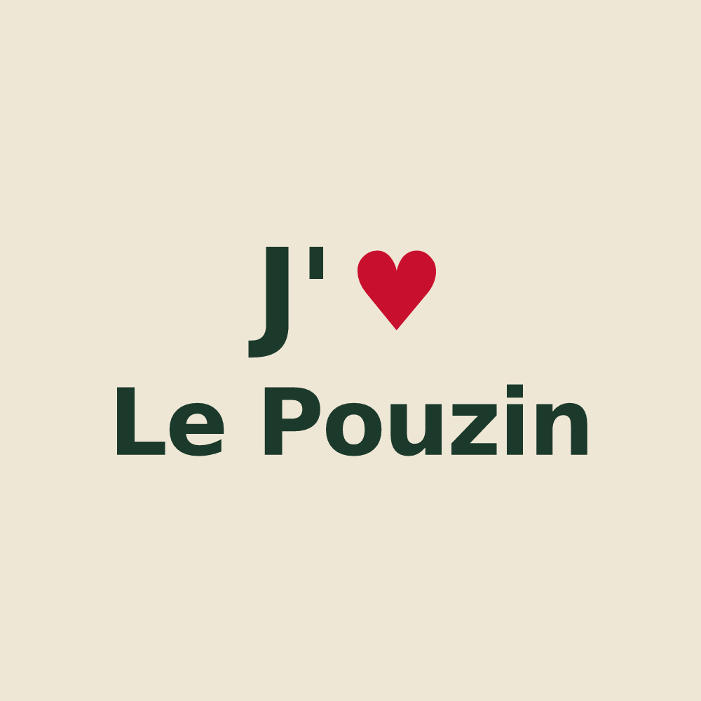 Tote bag personnalisé Le Pouzin — design J'aime Le Pouzin