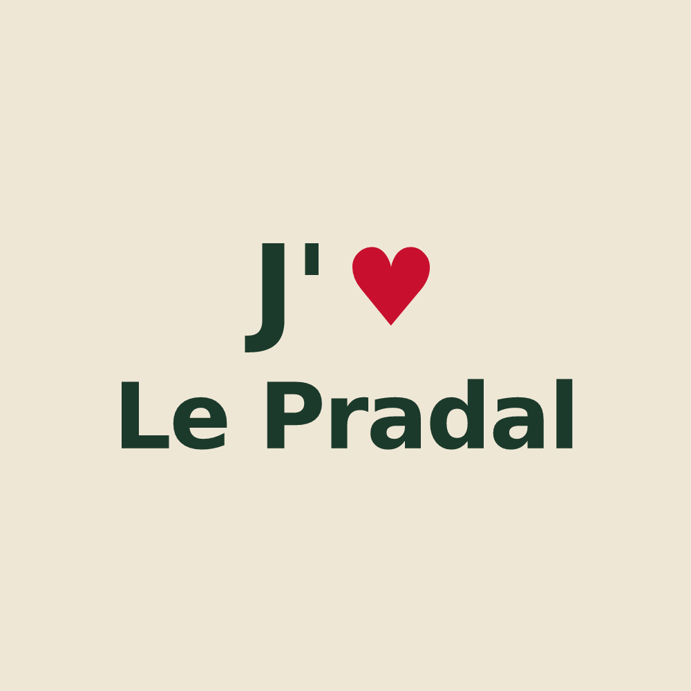 Tote bag personnalisé Le Pradal — design J'aime Le Pradal