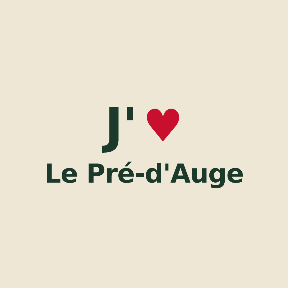 Tote bag personnalisé Le Pré-d'Auge — design J'aime Le Pré-d'Auge