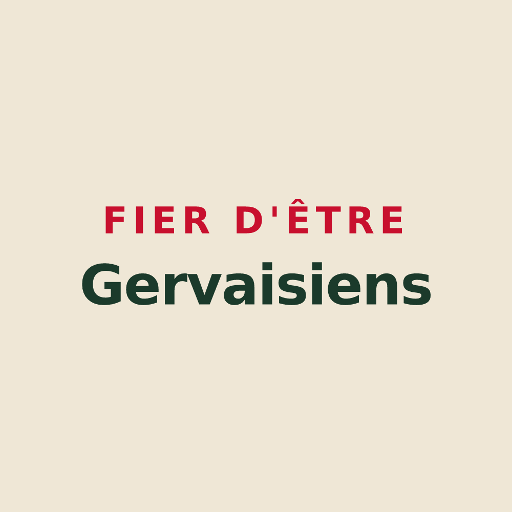 Tote bag « Fier d'être Gervaisiens » — design pour Le Pré-Saint-Gervais
