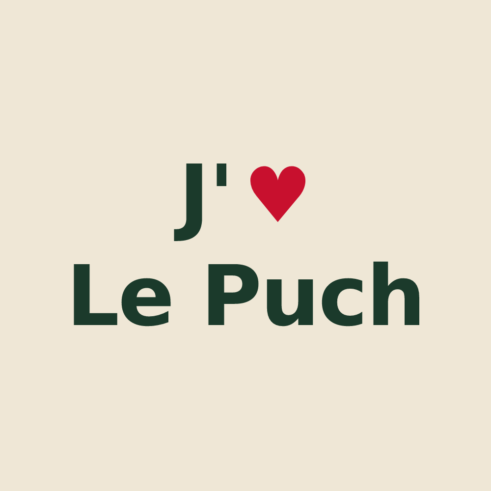 Tote bag personnalisé Le Puch — design J'aime Le Puch